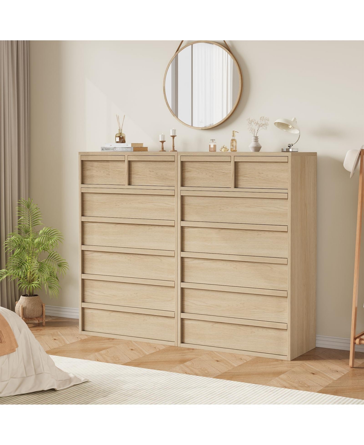 gaomon 7 Drawer Dresser for Bedroom, Freestanding Wooden Chest Storage