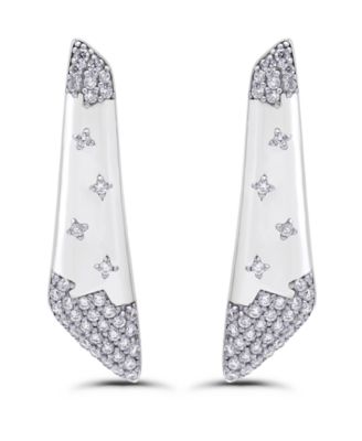 Christian Siriano New York 14k Gold-Plated Polish Linear Post Earrings - Silver 13$