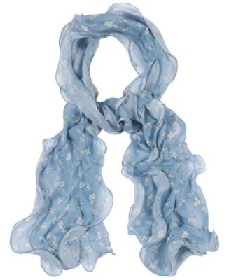Lauren Ralph Lauren Floral Double Ruffle Scarf - Macy's