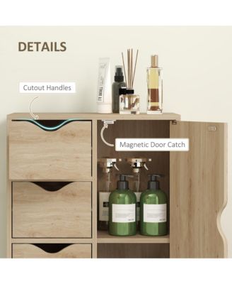 Wooden Storage Cabinet Organizer with 4 Drawers and 1 Shelf,
