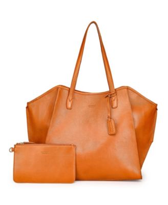 Iris Large Leather Carryall Tote Handbag
