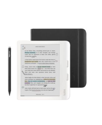 Libra Colour eReader with Notebook SleepCover Case and Stylus Bundle