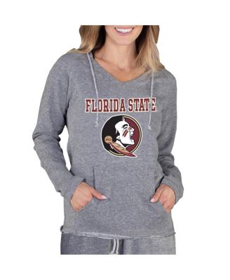 Women's Gray Florida State Seminoles Mainstream Lightweight Terry Pullover Hoodie