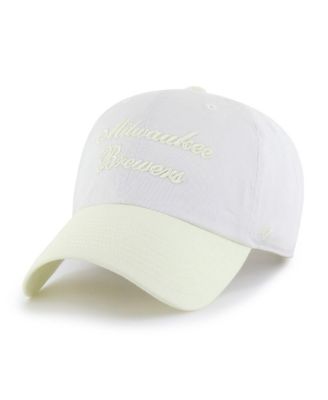 Women's White/Yellow Milwaukee Brewers Gelato Two-Tone Clean Up Adjustable Hat