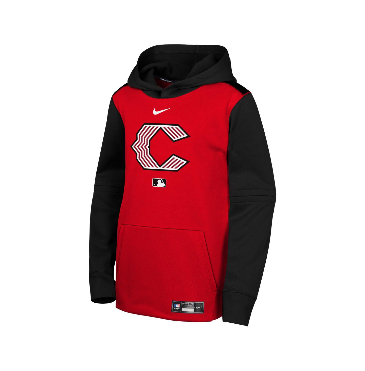 Детское худи Nike Red/Black Cincinnati Reds 2026 City Connect Authentic Collection Therma-FIT — фото 3