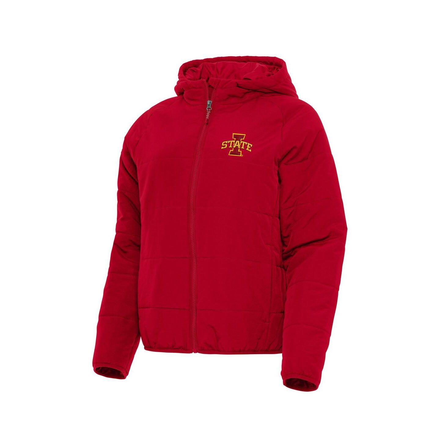 Женская куртка Antigua Cardinal Iowa State Cyclones Universe Full-Zip Puffer — фото 1
