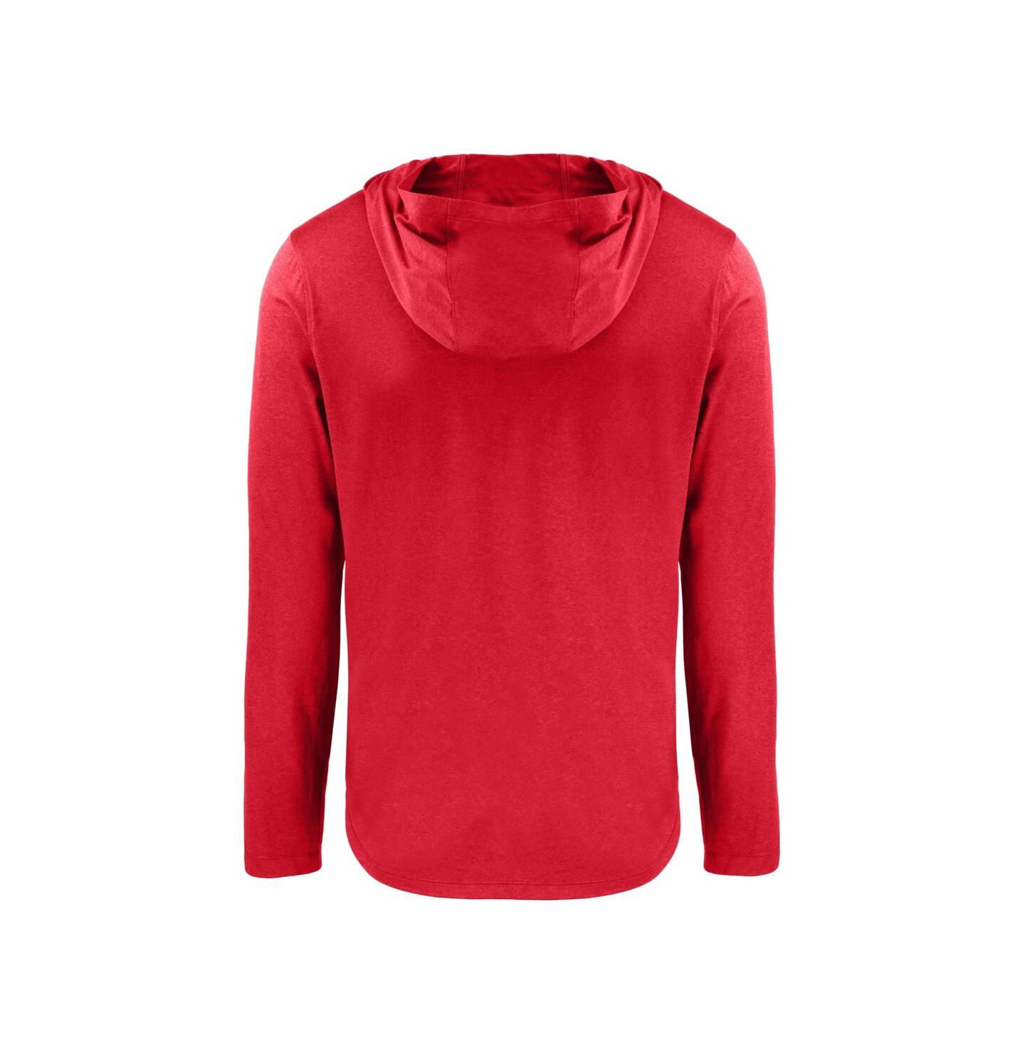 Мужское худи Cutter & Buck Red St. John's Red Storm Coastline Epic Comfort Eco Long Sleeve T-Shirt — фото 2