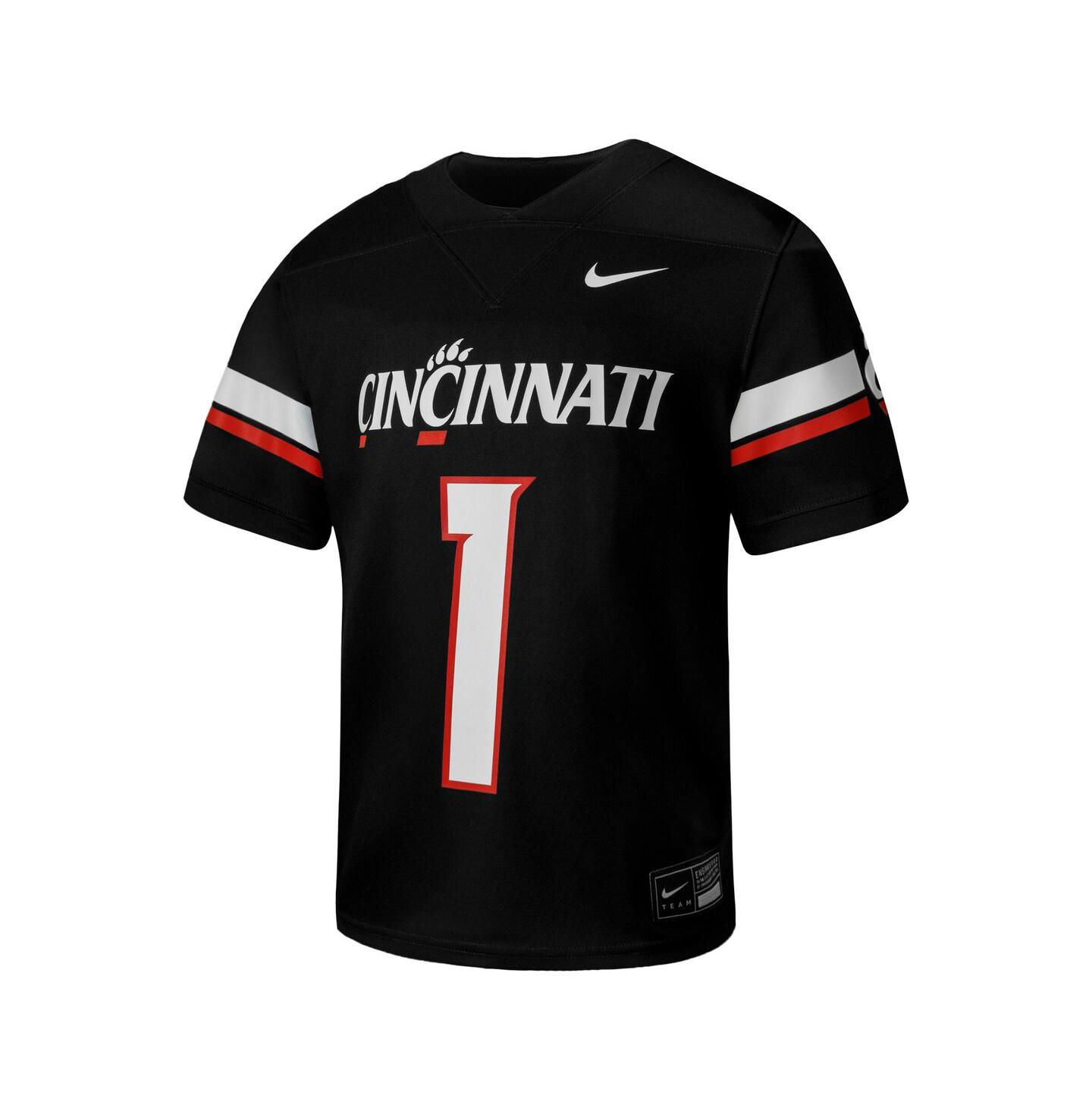 Детский топ Nike 1 Black Cincinnati Bearcats Football Game Jersey — фото 3