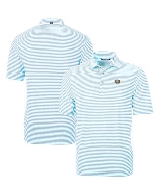 Men's Caroline Blue North Carolina Tar Heels Vault DryTec Virtue Eco Pique Stripe Polo Shirt