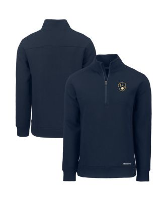 Men's Navy Milwaukee Brewers Roam Eco Quarter-Zip Pullover