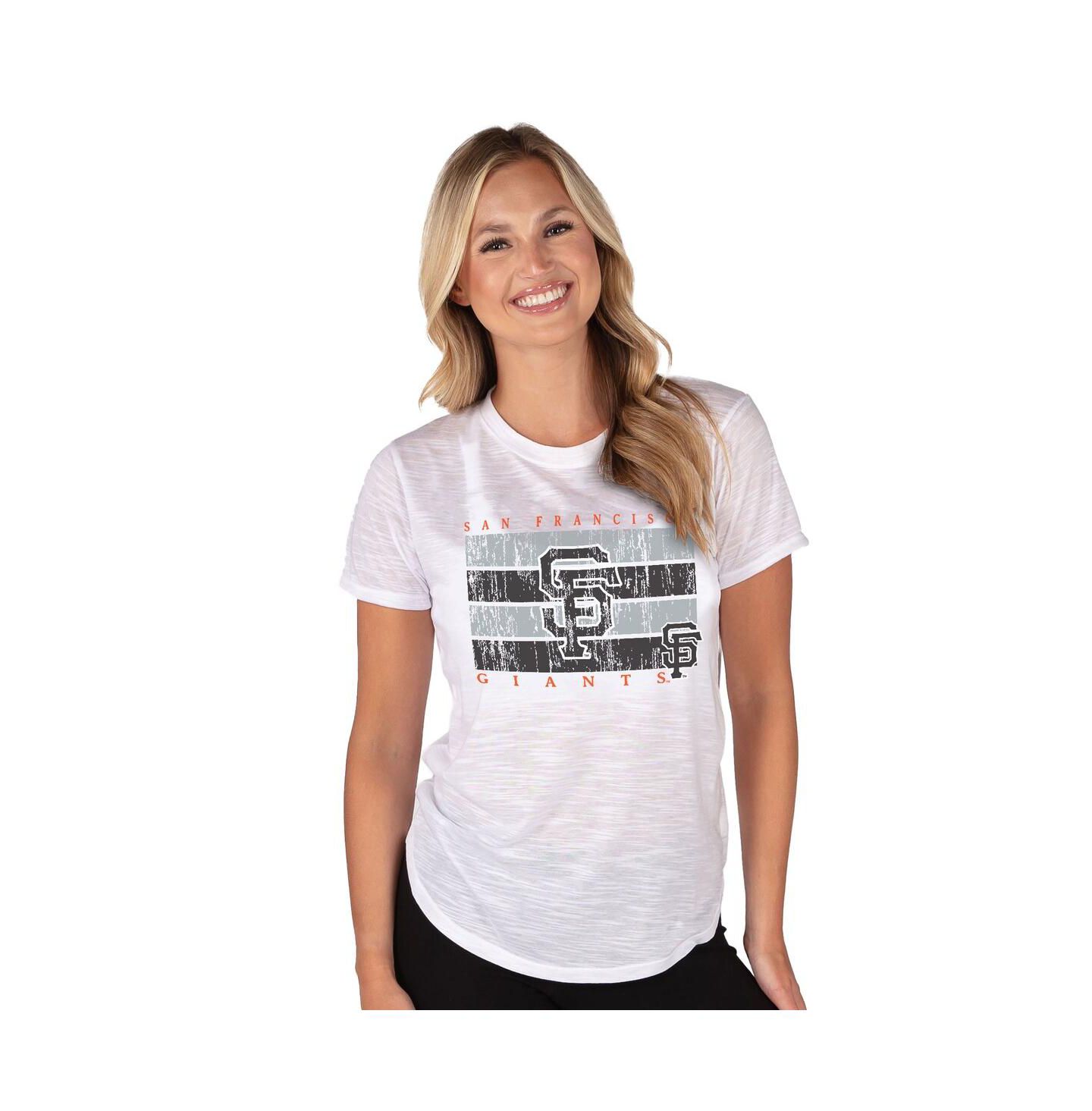 Женский топ Concepts Sport White San Francisco Giants Infuse Knit — фото 1