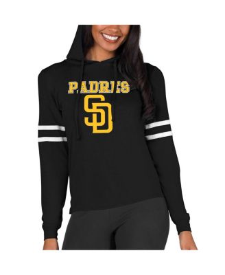 Women's Black San Diego Padres Marathon Lightweight Lounge Pullover Hoodie