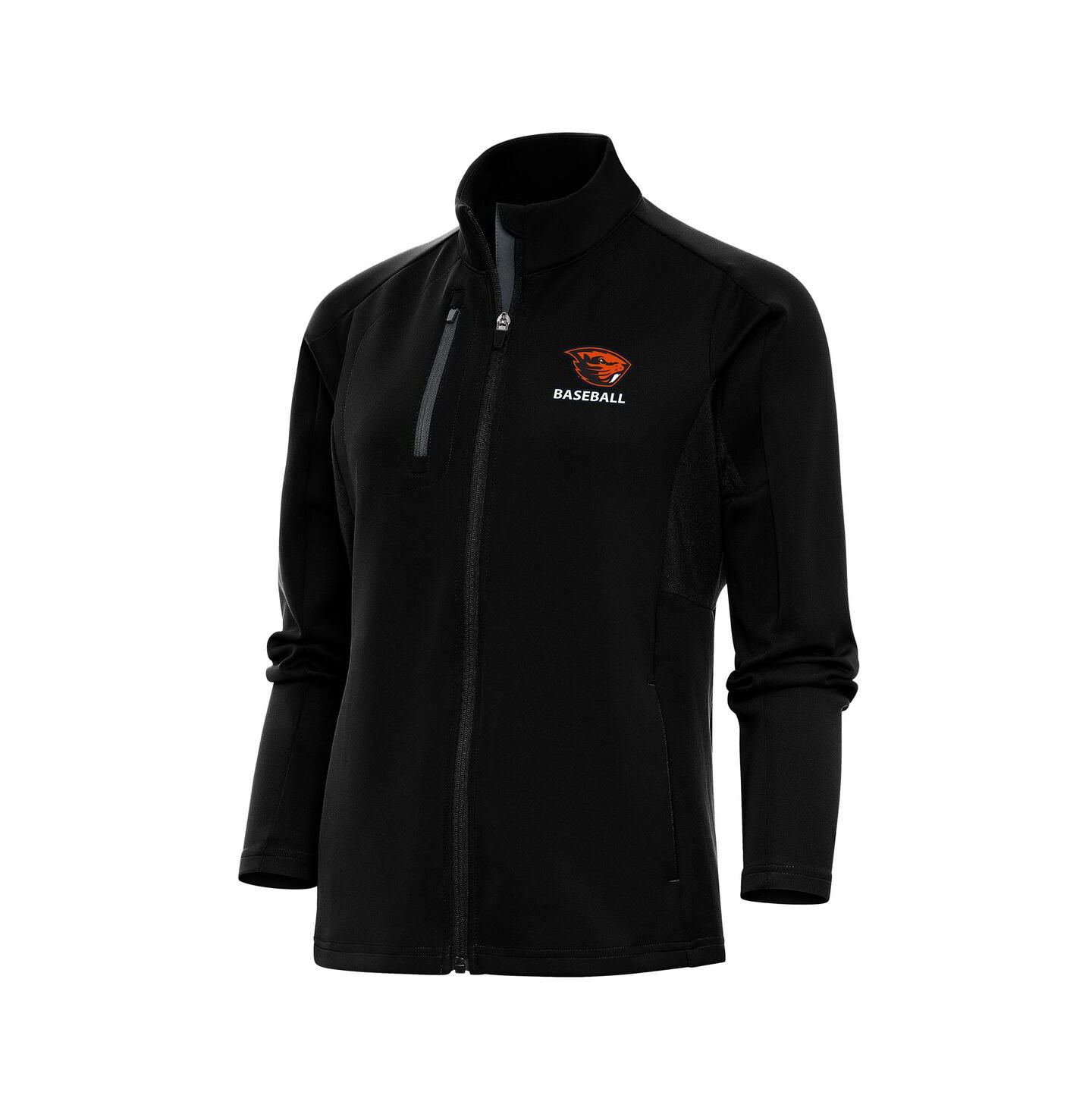 Женская куртка Antigua Black Oregon State Beavers Baseball Generation Full-Zip — фото 1
