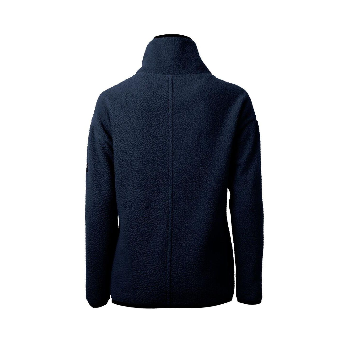 Женская куртка Cutter & Buck Navy Georgetown Hoyas Cascade Eco Sherpa Fleece Half-Zip Pullover — фото 2