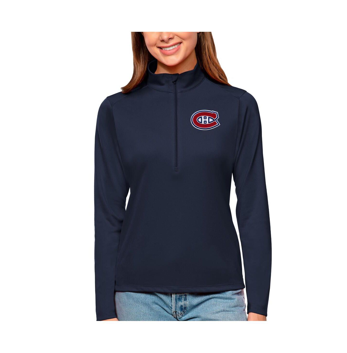 Женский свитер Antigua Navy Montreal Canadians Tribute Quarter-Zip Pullover Top — фото 1