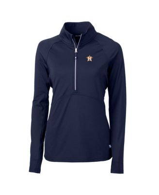 Women's Navy Houston Astros Adapt Eco Knit Stretch Half-Zip Pullover Top