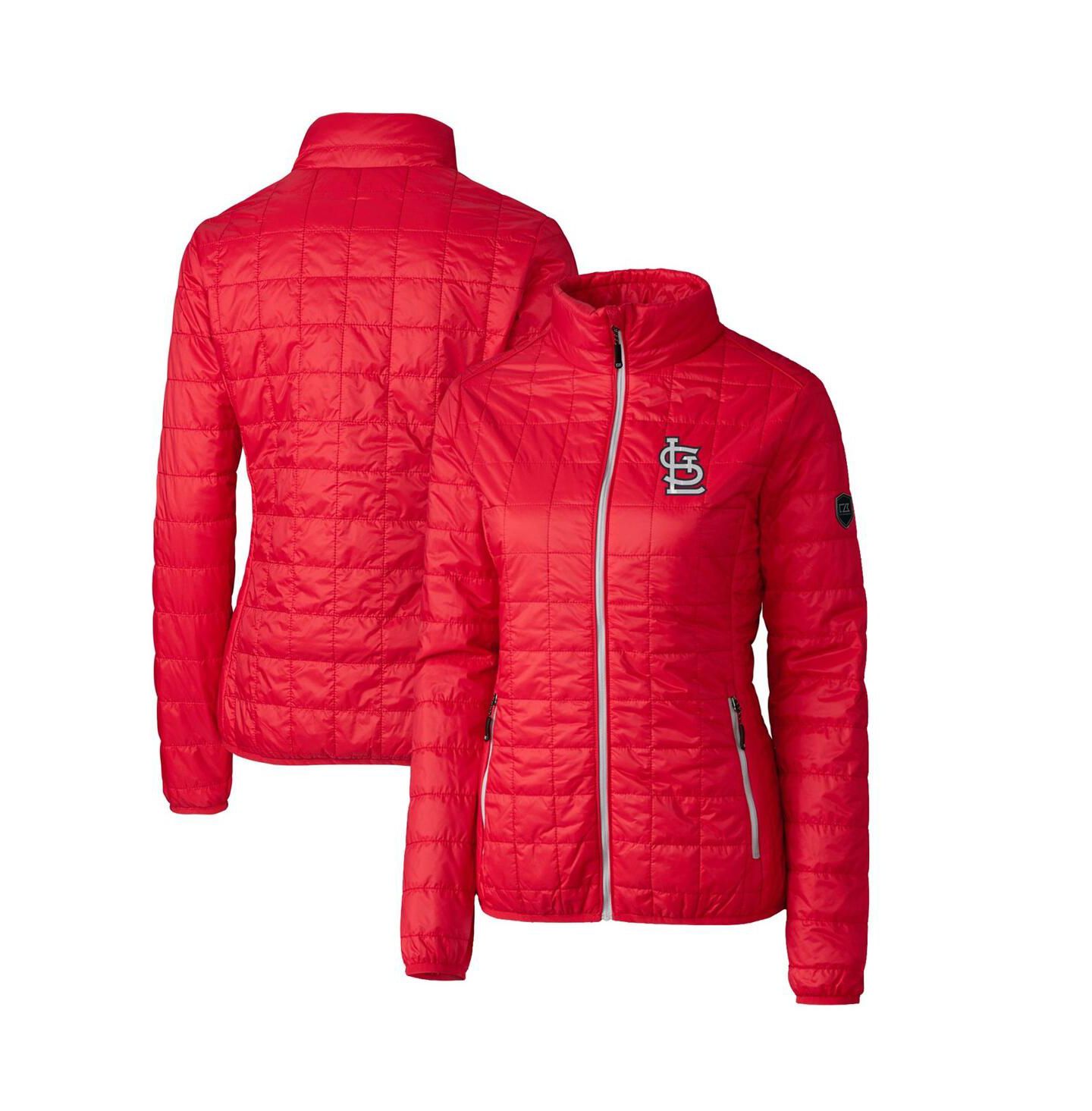Женская куртка Cutter & Buck Red St. Louis Cardinals Rainier PrimaLoft Eco Full-Zip Puffer — фото 1