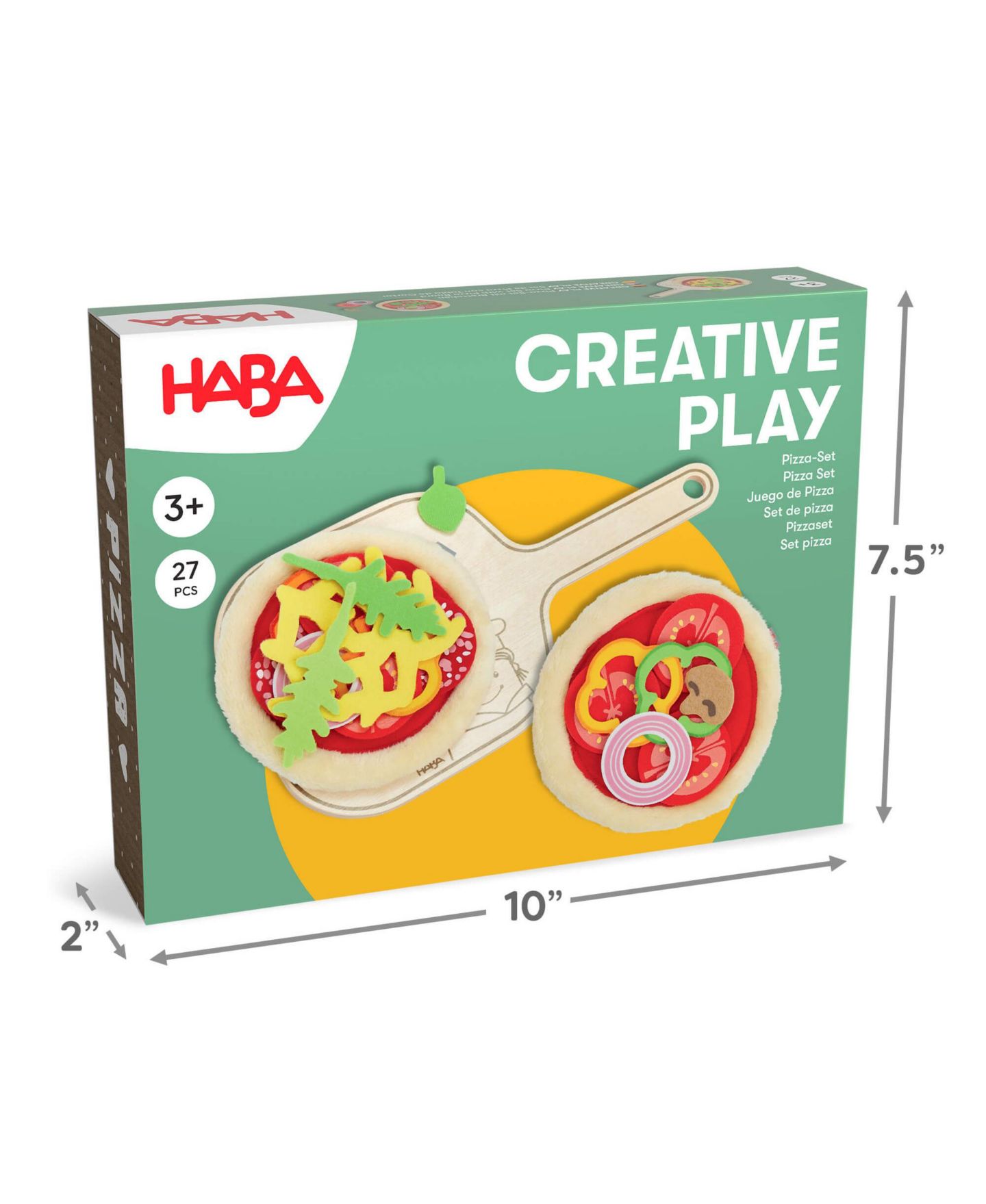 Детские игрушки Haba Creative Play Wooden Pizza Peel 27-Piece Play Food Set, Ages 3+, цвет: Красный — фото 7