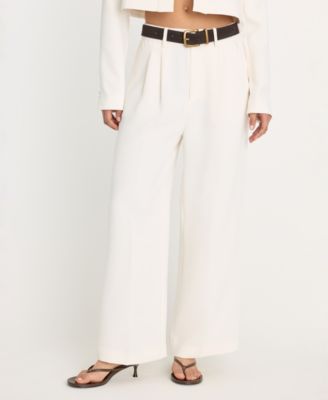 Women's High-Rise Cropped Wide-Leg Trousers