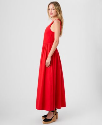 red spring dresses women Ovbmpzd Spring Dresses for Women Wedding Guest Sleeveless Satin Red Midi Dress Dresses Womens Holiday Dress L, Women's, Size: Large