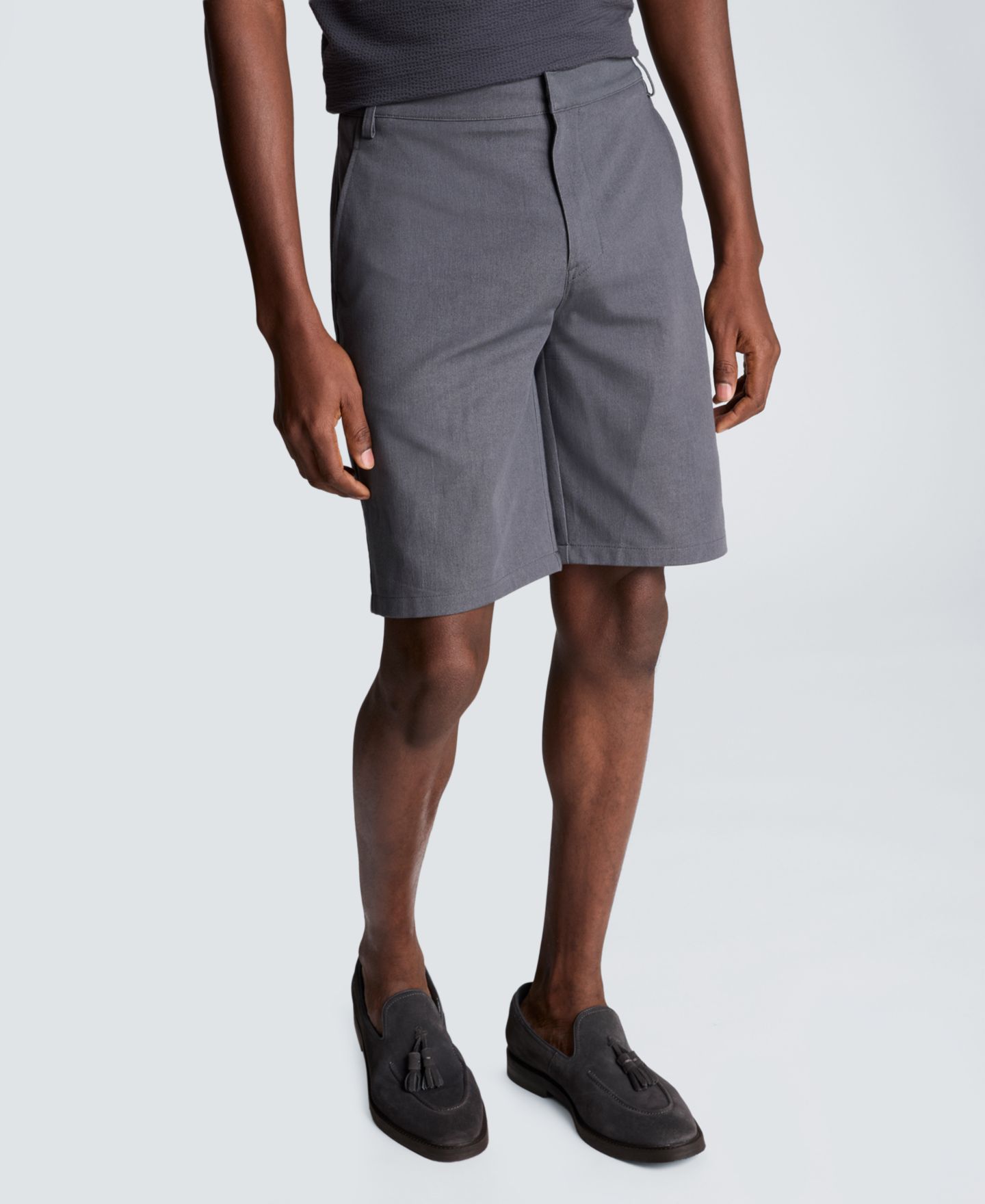 Мужские шорты Kenneth Cole 8" Washed Denim Shorts, цвет: Угольный — фото 1