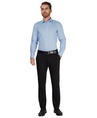 original penguin slim fit dress shirt Original Penguin Men's Core Oxford Long Sleeve Shirt in Dark Sapphire Blue/Blue, Size Medium, 100% Cotton