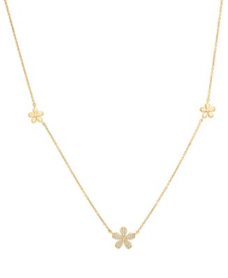 Wrapped Diamond Multi-Flower Necklace 110 ct tw in 10k Yellow Gold - Yellow Gold 975$