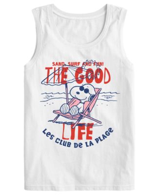 Men's Beach Snoopy Good Life Sleeveless Graphic T-Shirt