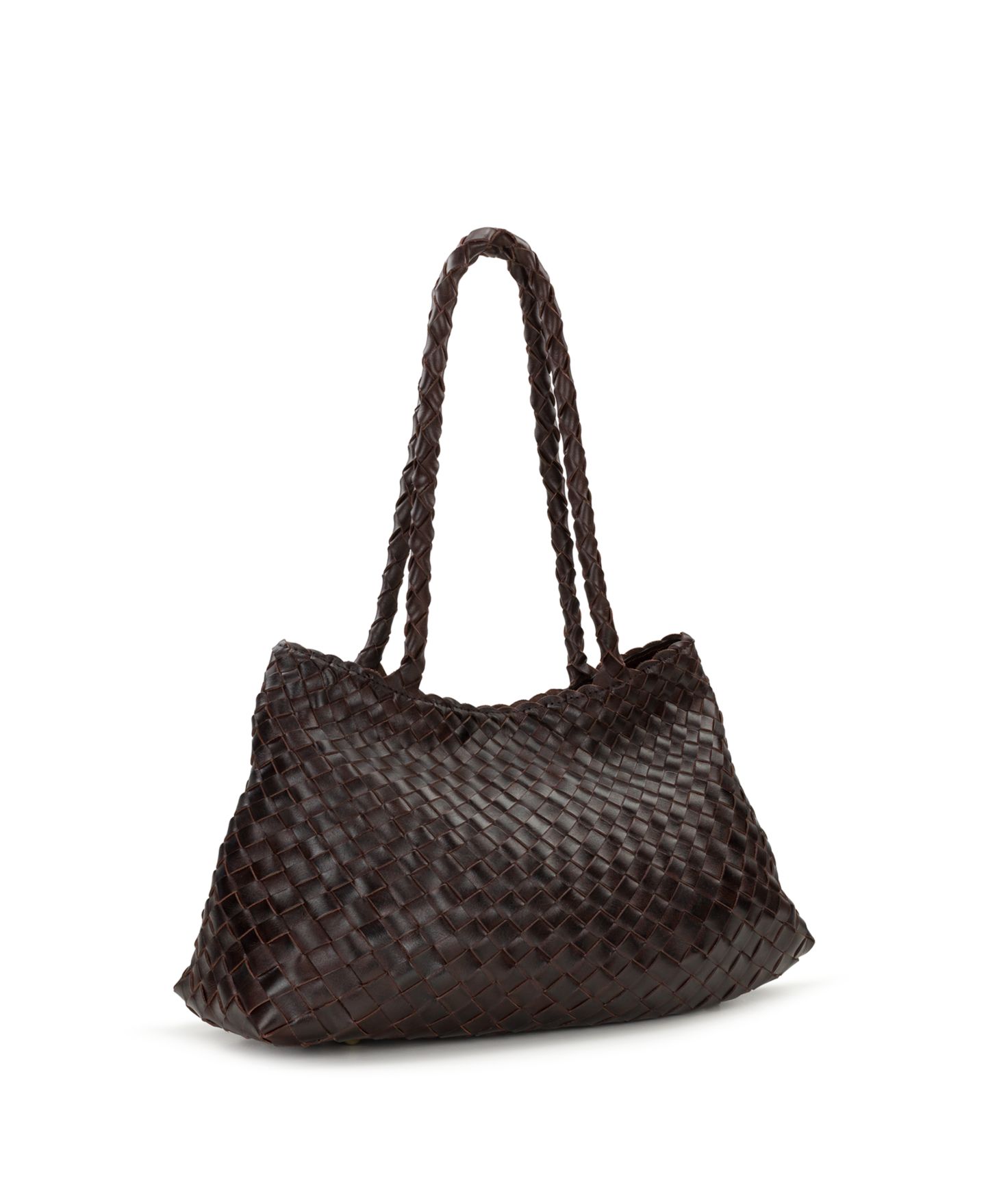 Женская сумка Patricia Nash Cheri Large Woven Leather Satchel Handbag, цвет: Шоколадный — фото 3