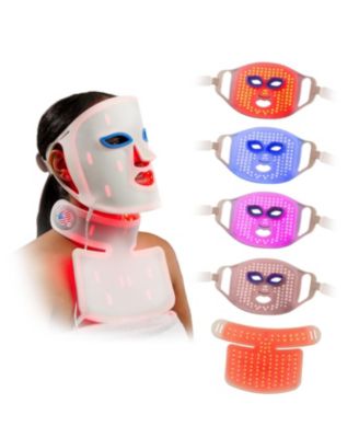 Red Light Therapy Mask - Revitaglow LED Face & Neck Mask with 3-4 Modes, Auto-Timer & 2000mAh Battery for Daily Skin Wellness
