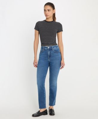 Women's Soft Tech Mid-Rise Straight Jeans