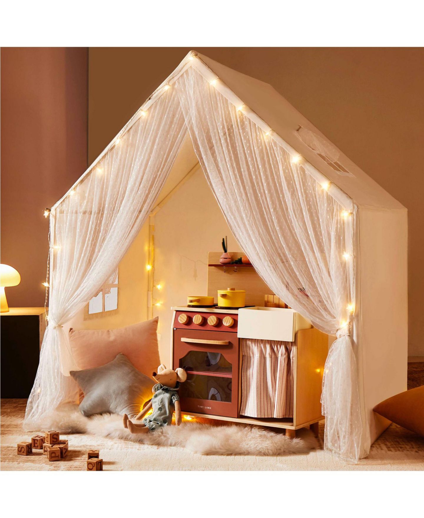 Детская игрушка Tiny Land Space Star Lights Playhouse, Ages 2+, цвет: Светлый розовый — фото 5