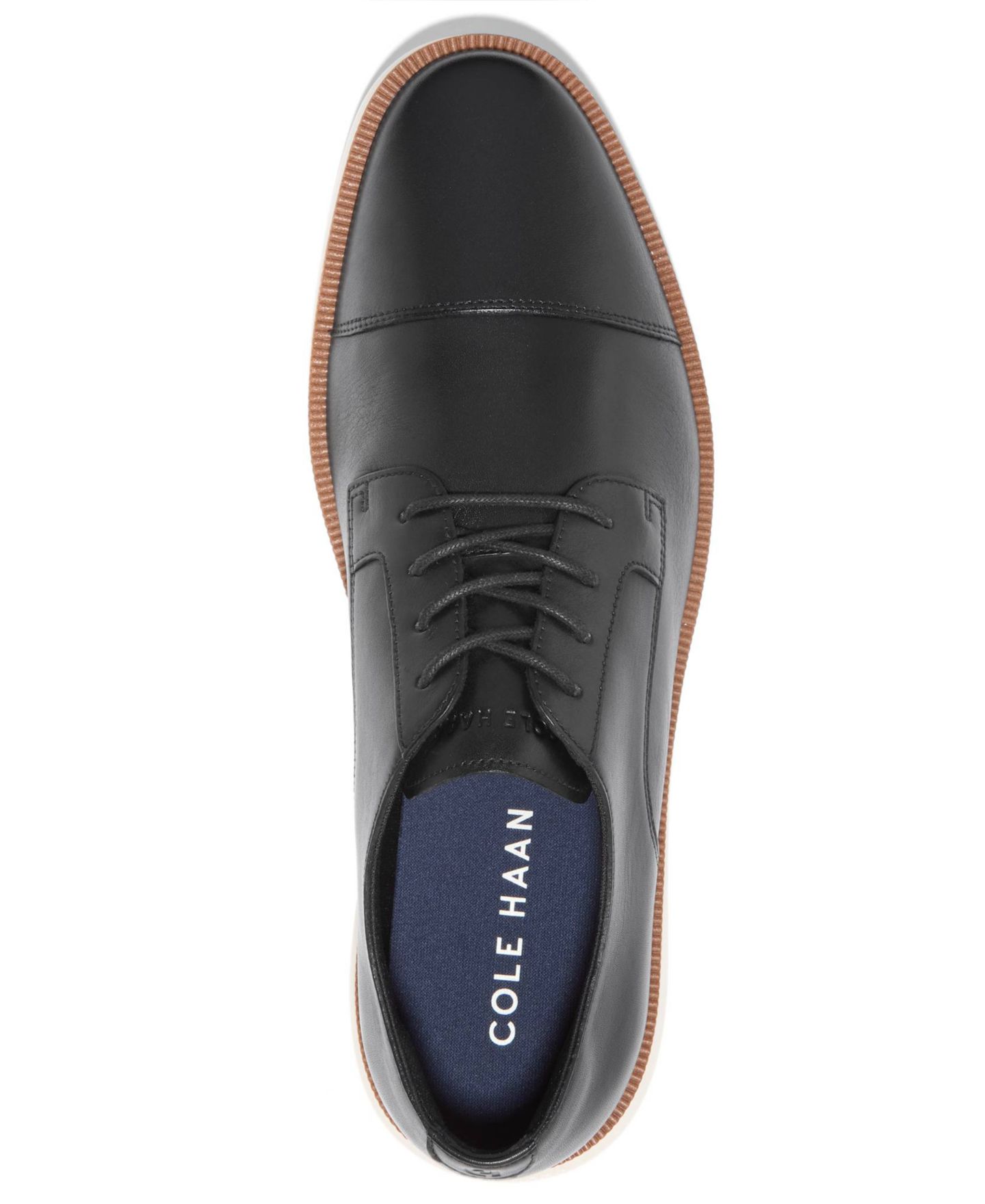 Мужские туфли Cole Haan Cole Hann Davidson Grand Cap-Toe Oxford, цвет: Чёрный, вариант 1 — фото 3