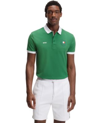 Men's Paddy Mexico Flag Trim Polo Shirt