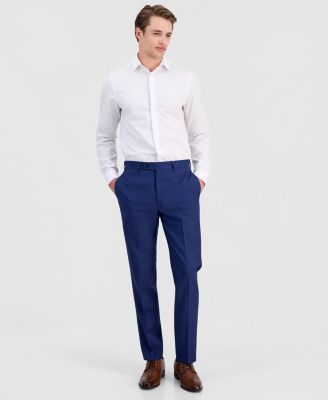 Men's Slim-Fit Wool-Blend Stretch Suit Pants