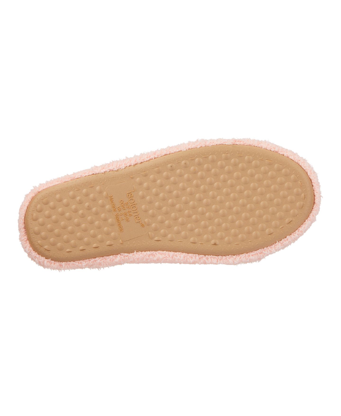 Женские тапочки Isotoner Signature Joey Cozy Plush Slip-On Slippers, цвет: Песочный — фото 3