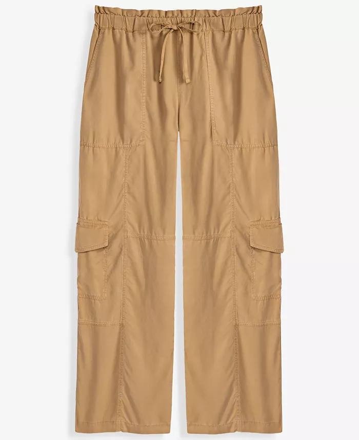 Women's Pull On Paperbag Cargo Wide Leg Pants - thumbnail 9
