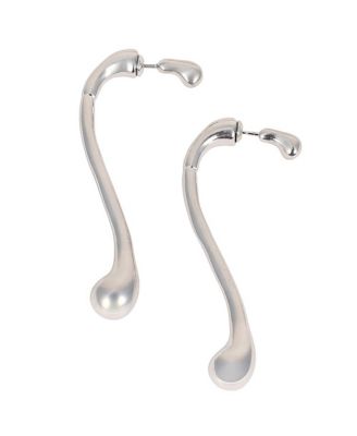 Women's The Back-Drip Drop Earrings - Metallic Silver