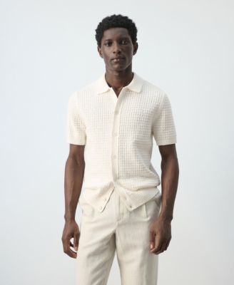 Men's Openwork Knitted Shirt