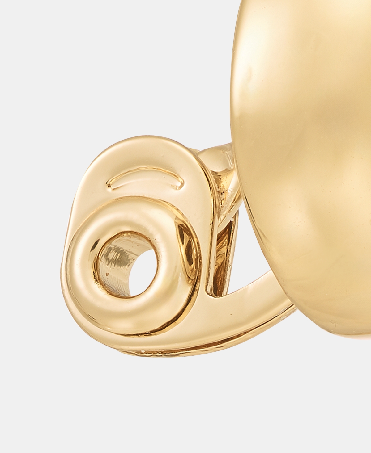 Anne Klein Gold-Tone Half Dome Stud Ez Comfort Clip Earrings