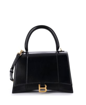 Medium Hourglass Top Handle Bag Leather