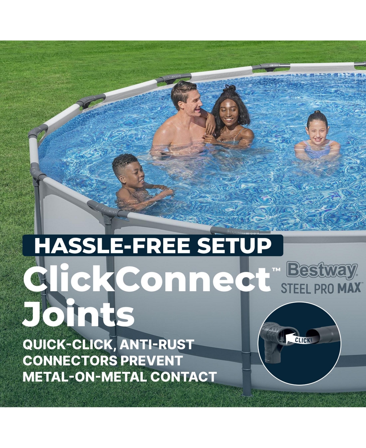 Bestway Steel Pro Max 14' x 42" Above Ground Outdoor Swimming Pool Set