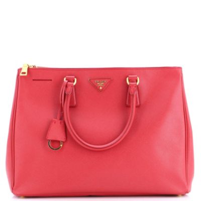 Large Double Zip Lux Tote Saffiano Leather
