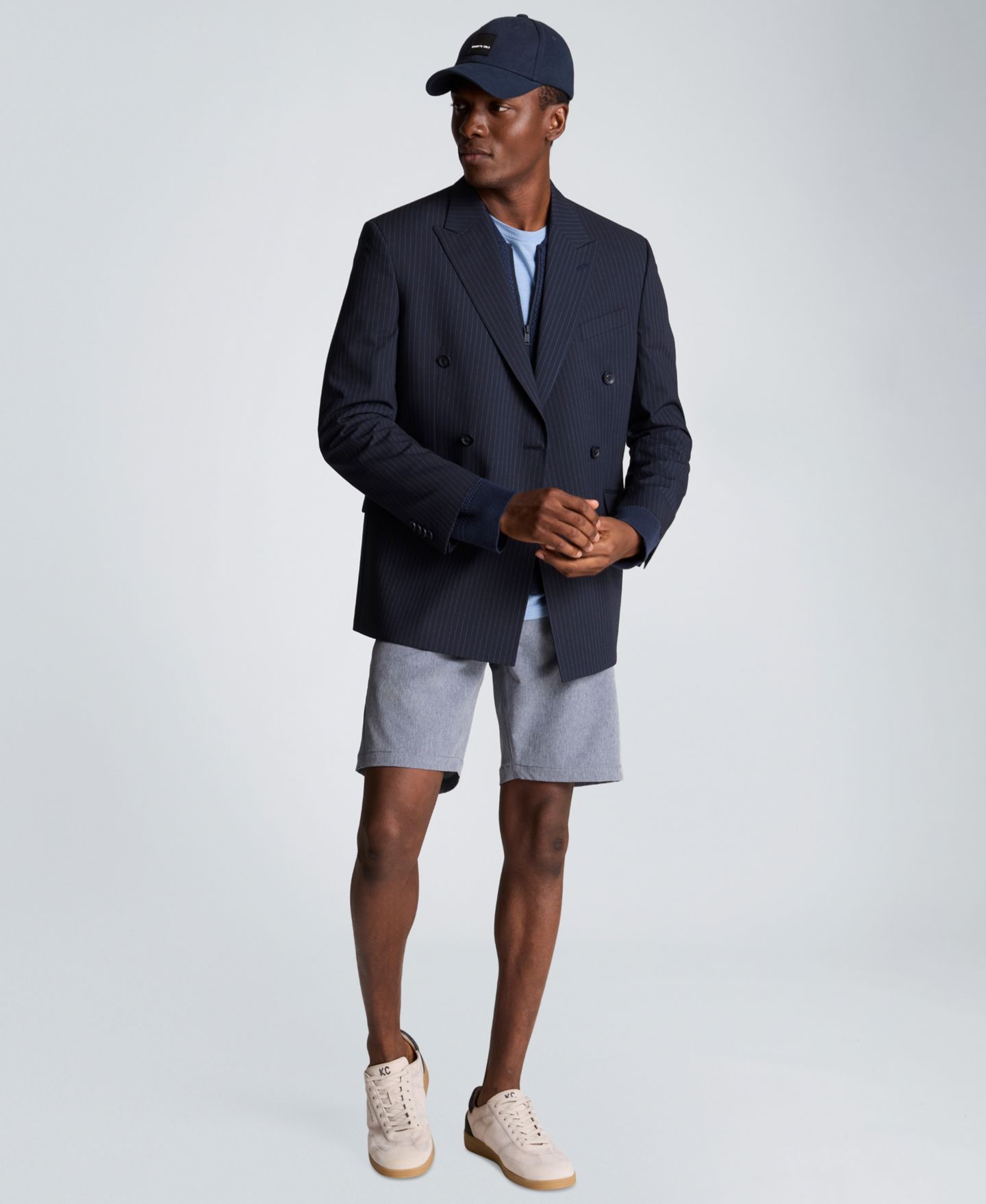 Мужские шорты Kenneth Cole Regular-Fit Tech, цвет: Тёмно-синий — фото 3