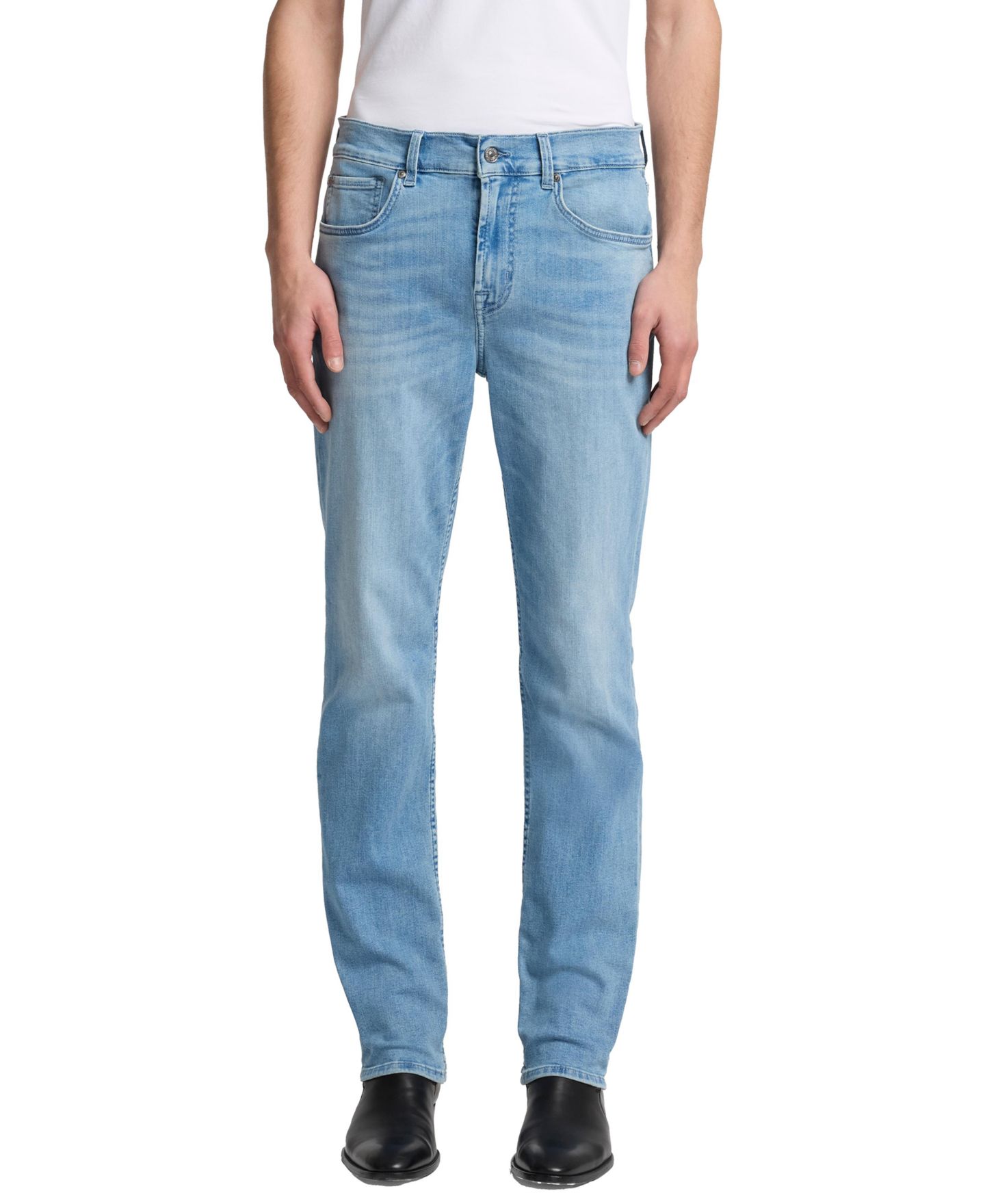Мужские джинсы 7 For All Mankind Slim-Fit, цвет: Синий — фото 1