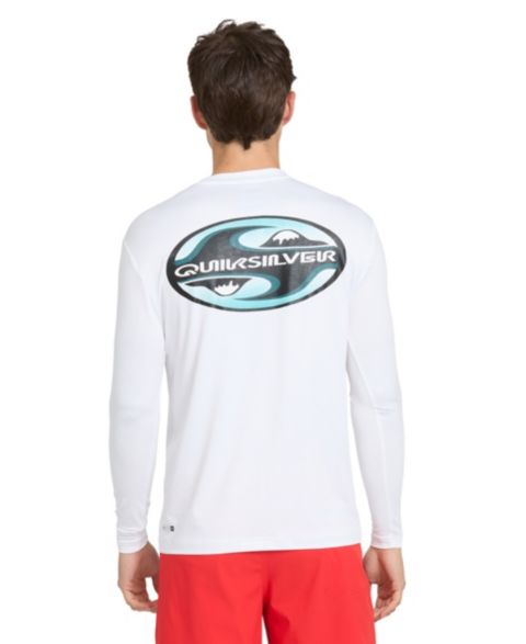 Мужская футболка Quiksilver Graphic Long-Sleeve Swim T-Shirt, цвет: Белый