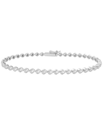 Diamond Link Bracelet (1/2 ct. t.w.) in Sterling Silver