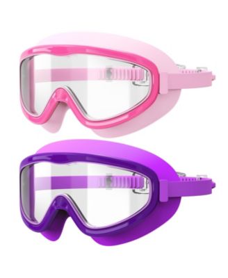 2pc Swim Goggles Adult Wide View UV Protection Clear Lens