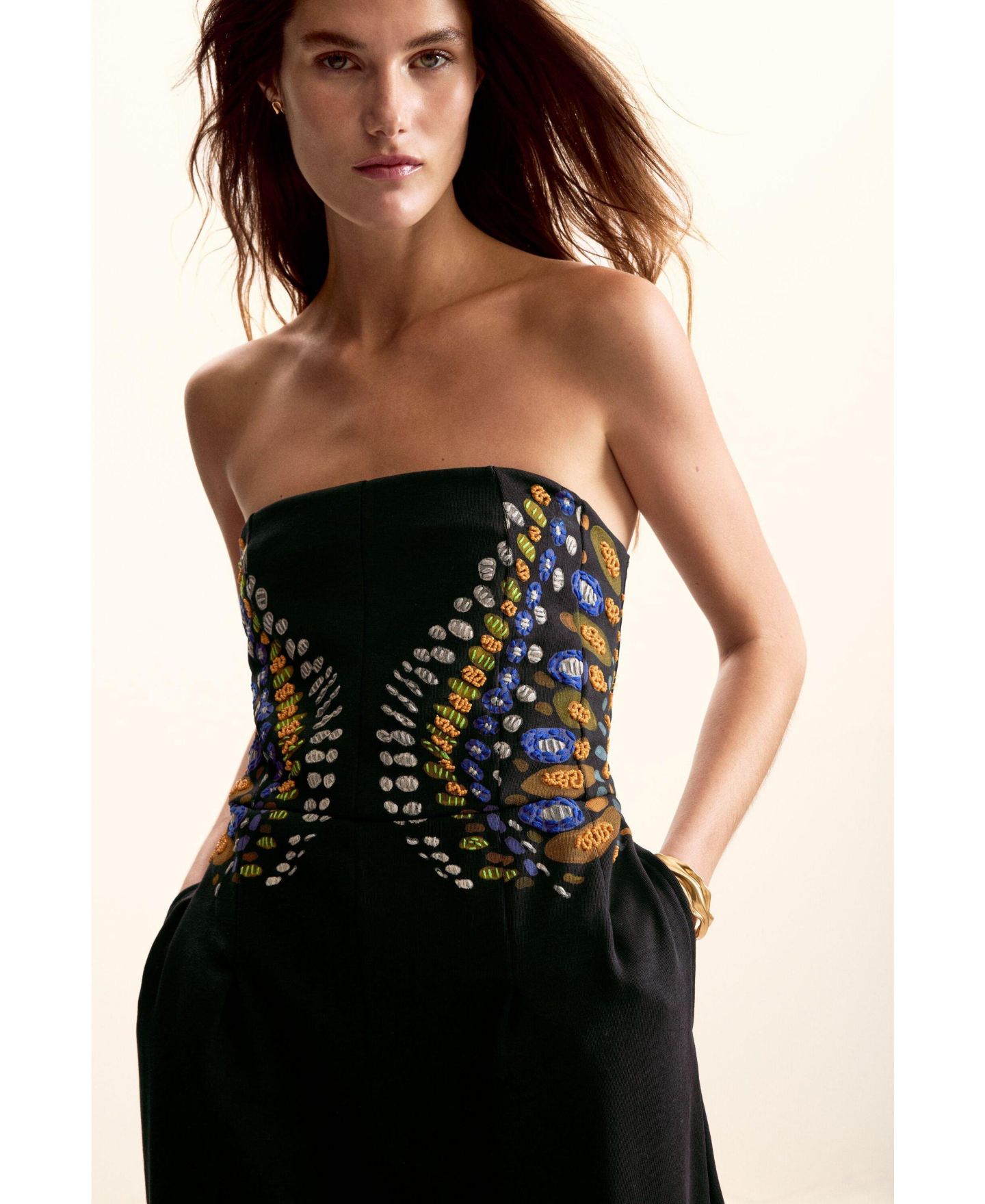 Женский длинный комбинезон Desigual M. Christian Lacroix, цвет: Чёрный — фото 3