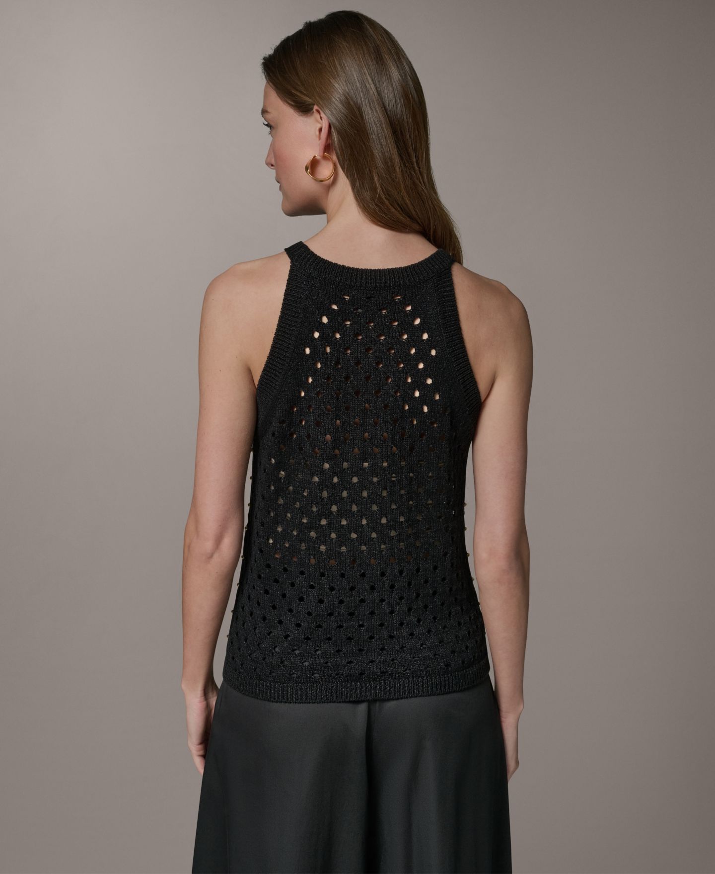 Женский свитер Donna Karan New York Halter Crewneck Hotfix, цвет: Чёрный — фото 5